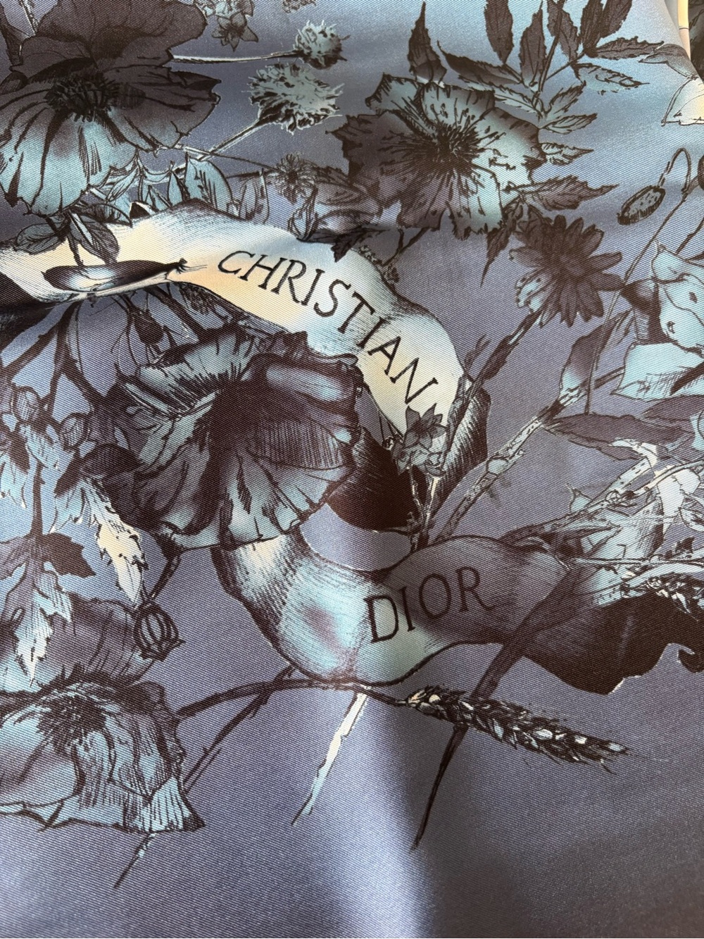 Christian Dior Floral 140 Giant Silk Scarf - Picture 7 of 10